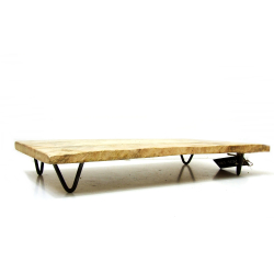 Deska dekoracyjna z drewna mango Patera na nóżkach 45cm